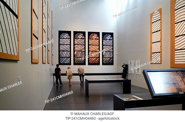 Europe, France, Occitanie, Aveyron, Rodez city, Pierre-Soulages museum, The visituer