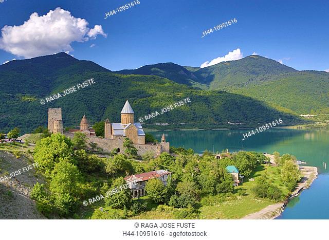 Ananuri, Complex, Mtiuleti, castle, fortress, Georgia, Caucasus, Eurasia, history, historical, architecture, lake, medieval, monastery, religion, walls