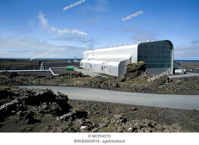 Reykjanes Power Station, a geothermal power station near the volcano Gunnuhver, Iceland, Reykjanes Peninsula