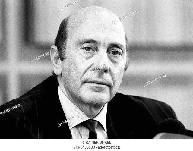 Manfred WOERNER , CDU , Secretary General of NATO , April 1991 - Bonn, Northrhine-Westfalia, Germany, 08/04/1991
