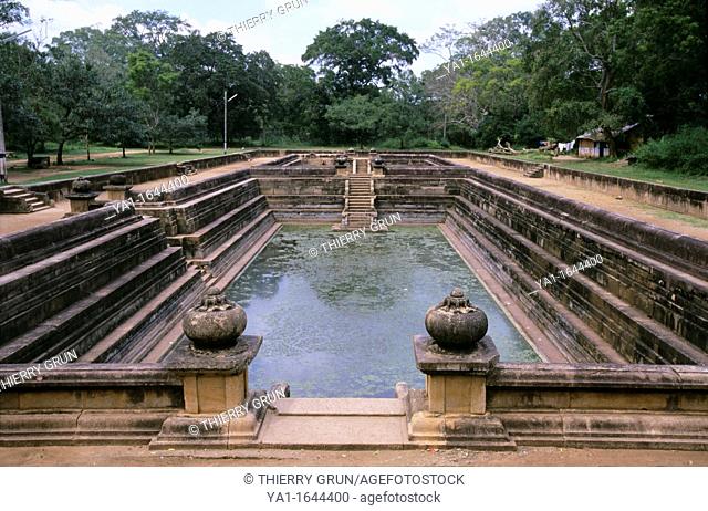 Twin baths Kuttam Pokuna ruins, Anuradhapura, Sri Lanka