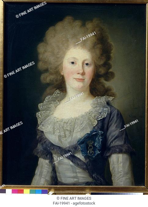 Portrait of Countess Sofia Vladimirovna Panina (1774-1844). Voille, Jean Louis (1744-after 1803). Oil on canvas. Classicism. 1791. France