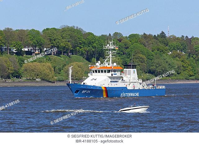 Coast guard boat, 826. port birthday, Finkenwerder, Hamburg, Germany