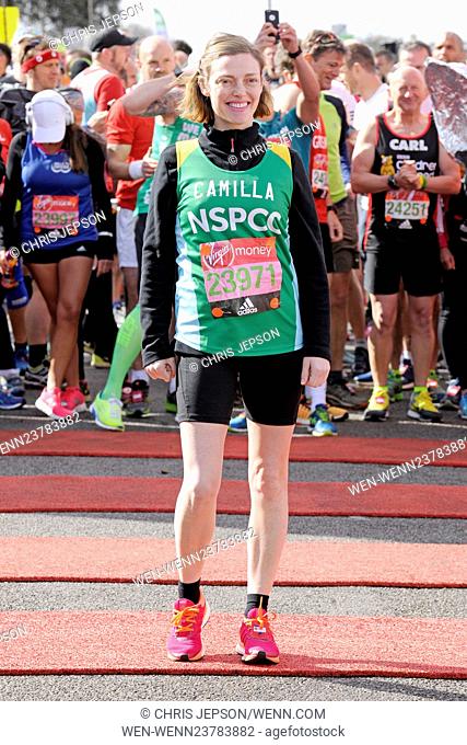 2016 Virgin Money London Marathon - Celebrity Start Featuring: Camilla Rutherford Where: London, United Kingdom When: 24 Apr 2016 Credit: Chris Jepson/WENN