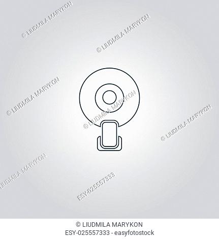 Web camera. Flat web icon or sign isolated on grey background. Collection modern trend concept design style vector illustration symbol