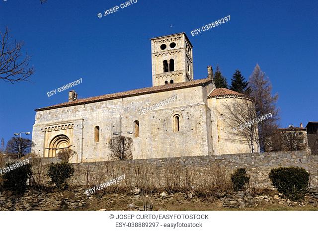 Romanesque Church of Santa Ceciia of Mollo, Ripolles, Girona province, Catalonia, Spain