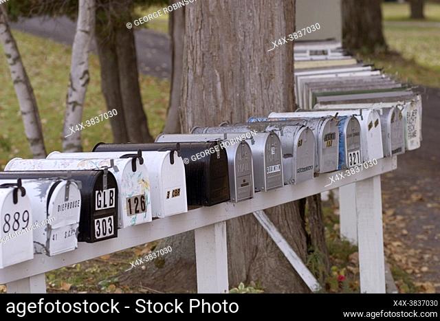 Mailboxes in North Hero, VT. Lake Champlaine Islands