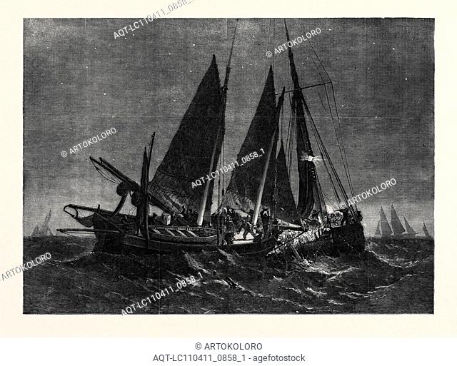 FIGHT OFF THE NORTH FORELAND BETWEEN THE CREW OF THE PRINCE ARTHUR FISHING-SMACK OF RAMSGATE AND OF THE BOULOGNE FISHING BOAT