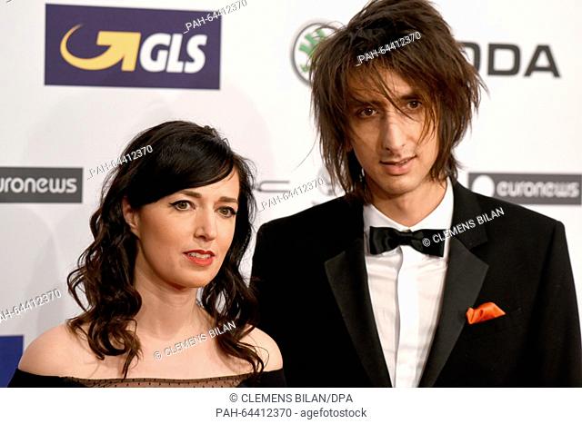 Faris Badwan and Rachel Zeffira of British pop duo ""Cat's Eyes"" arriving on the red carpet for the 28th European Film Award ceremony in Berlin, Germany