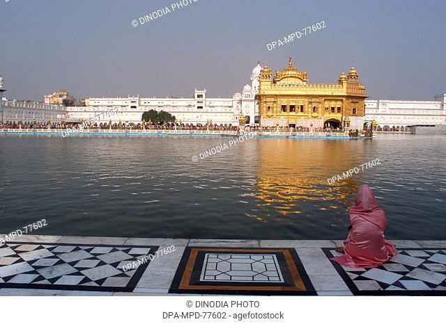 Golden Temple also known as Harimandir or Darbar Sahib ; the sacred place of the Sikhs situated in Amritsar ; Punjab ; India