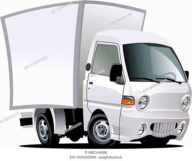 vector cartoon delivery / cargo truck