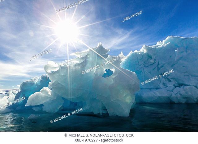 Iceberg in Port Lockroy, western side of the Antarctic Peninsula, Southern Ocean