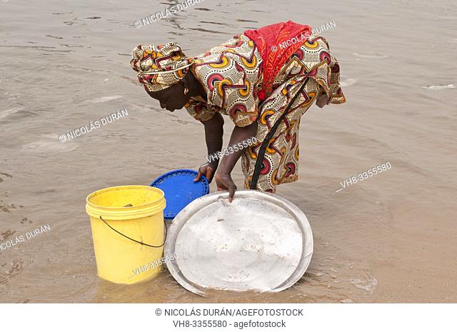 Senegalese woman working