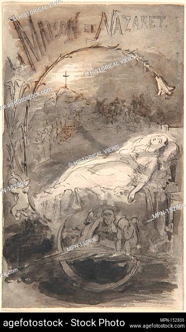 Maison de Nazaret. Artist: Daniel Vierge (Urrabieta y Vierge) (Spanish, Madrid 1851-1904 Boulogne-sur-Seine); Date: 1851-1904; Medium: Ink and wash; Dimensions:...