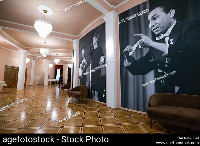 RUSSIA, MOSCOW - OCTOBER 25, 2023: The interior of the Moscow Variety Theatre on the day of its reopening after a three-year renovation