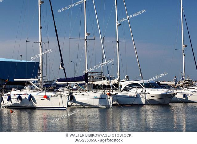 Romania, Black Sea Coast, Constanta, Tomis Tourist Port and Marina, yachts