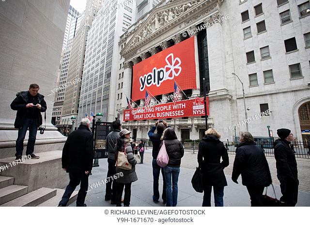 The facade of the New York Stock Exchange in Lower Manhattan in New York is seen on Friday, March 2, 2012 decorated in honor of the initial public offering of...
