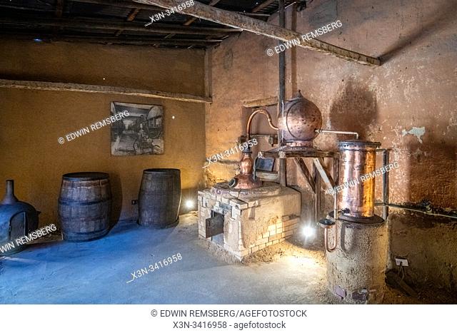 Machines used for distilling Pisco in a distillery, Elqui Pisco Valley, Coquimbo, Chile