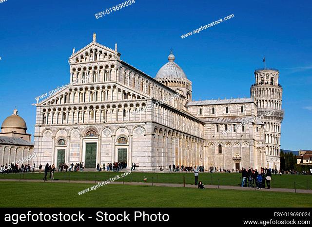 Pisa miracle square and leaning tower