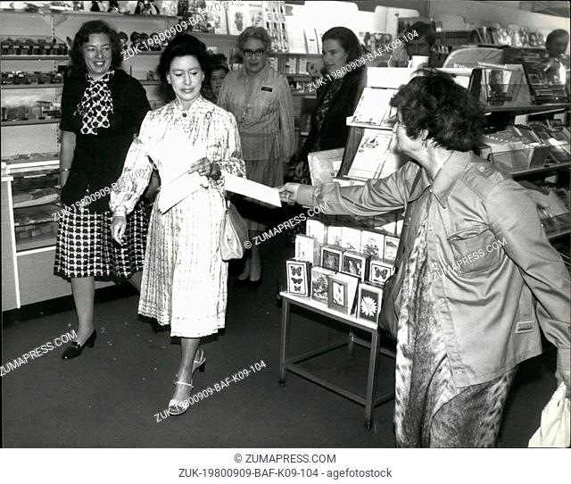 Sep. 09, 1980 - Princess Margaret visits girl Guide HQ. Princess Margaret, in her capacity as President, today attended a council meeting of the Girl Guides...