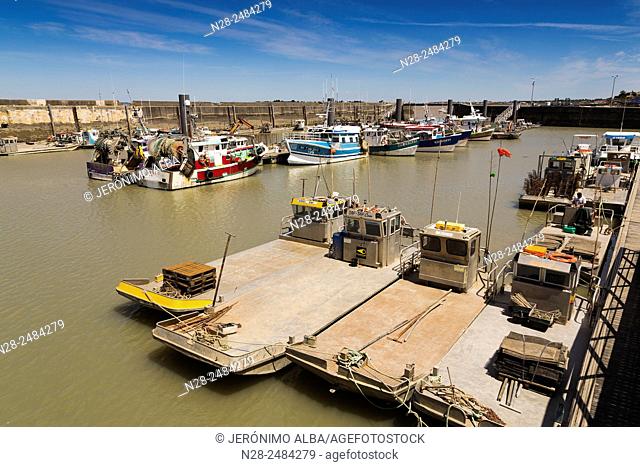 Fort Louvois fishing harbour, Pointe du Chapus, Charente Maritime, France, Europe