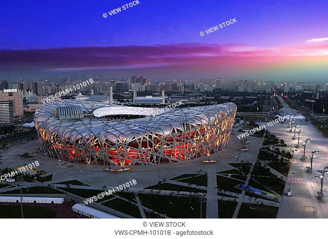 Night View Of National Stadium, Beijing, China