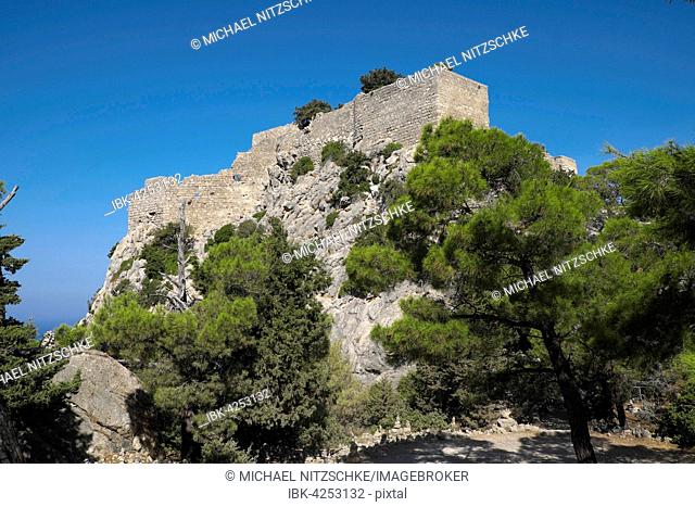 Castle of Monolithos ruins, Rhodes, Dodecanese, Greece