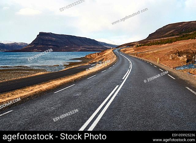Road in Iceland, scenic views