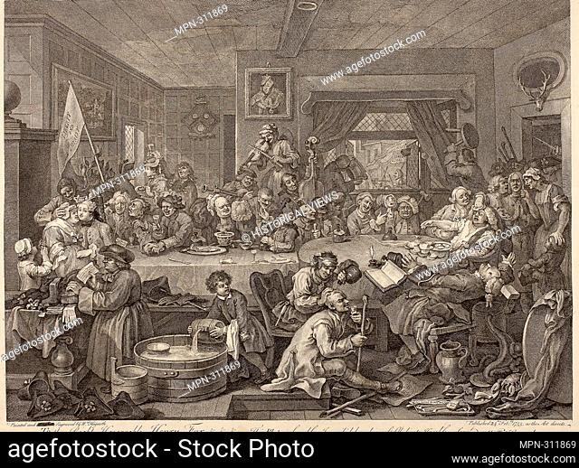 William Hogarth. An Election Entertainment, plate one from Four Prints of an Election - 1757/58 - William Hogarth English, 1697-1764