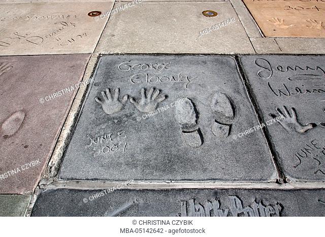 TCL Chinese Theatre Hand- and Footprints on Hollywood Boulevard: George Clooney