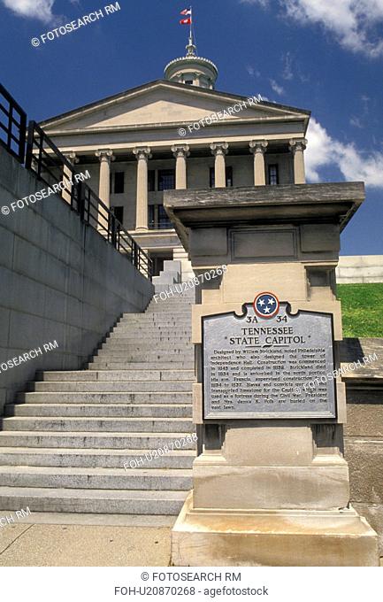 Nashville, State Capitol, State House, Tennessee, The State Capitol Building of Greek Revival architecture in the capital city of Nashville in the state of...