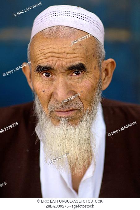 Old Uyghur Man, Keriya, Xinjiang Uyghur Autonomous Region, China