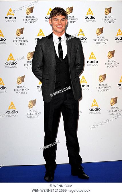 The Royal Television Society Programme Awards held at the Grosvenor House Hotel, Park Lane - Arrivals Featuring: Kieron Richardson Where: London