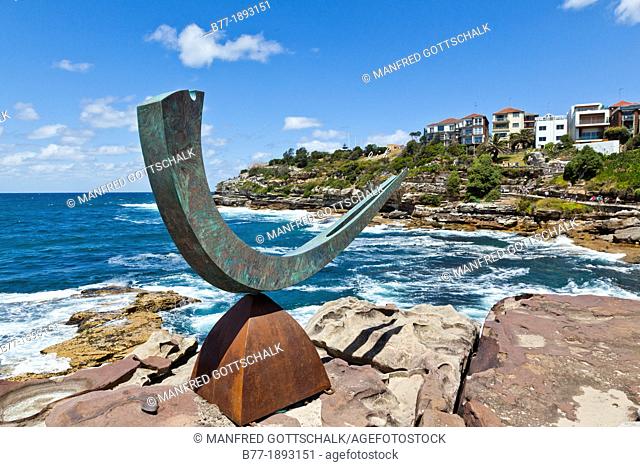 Sculpture by the Sea, annual exhibition at the Bondi - Tamarama coastal walk  'Repose', sculpture by R M  Gomboc
