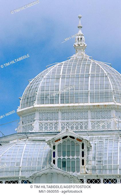Greenhouse, Conservatory of Flowers at Golden Gate Park. San Francisco. California, USA