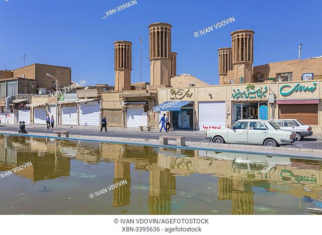 Windcatcher, windtower, badgir, Yazd, Yazd Province, Iran