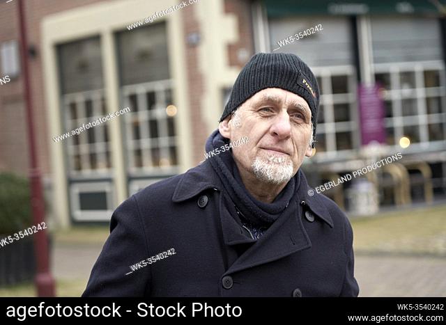 Friesian senior man in Workum, Friesland, Netherlands