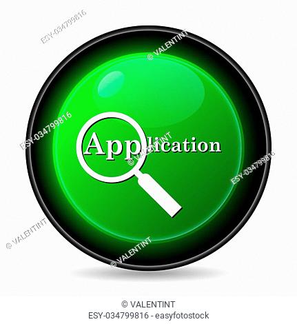 Application icon. Internet button on white background