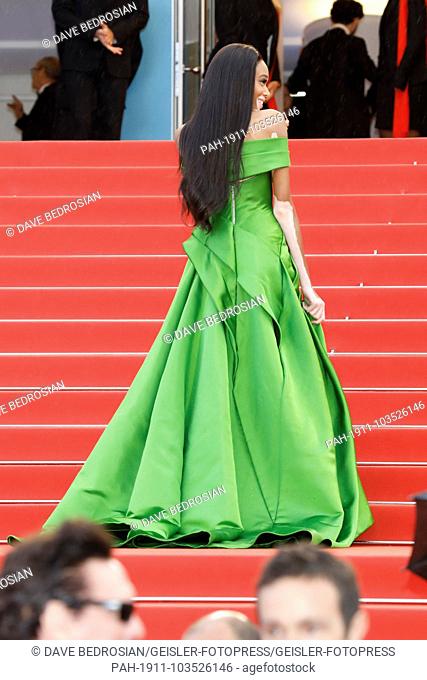 Winnie Harlow attending the 'BlacKkKlansman' premiere during the 71st Cannes Film Festival at the Palais des Festivals on May 14, 2018 in Cannes