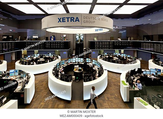 Germany, Hesse, Interior of Frankfurt Stock Exchange