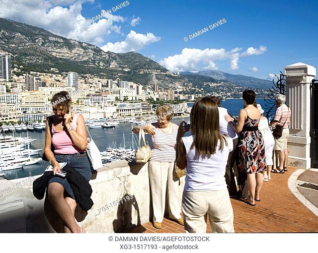 Tourists viewing Port de Monaco Monte Carlo