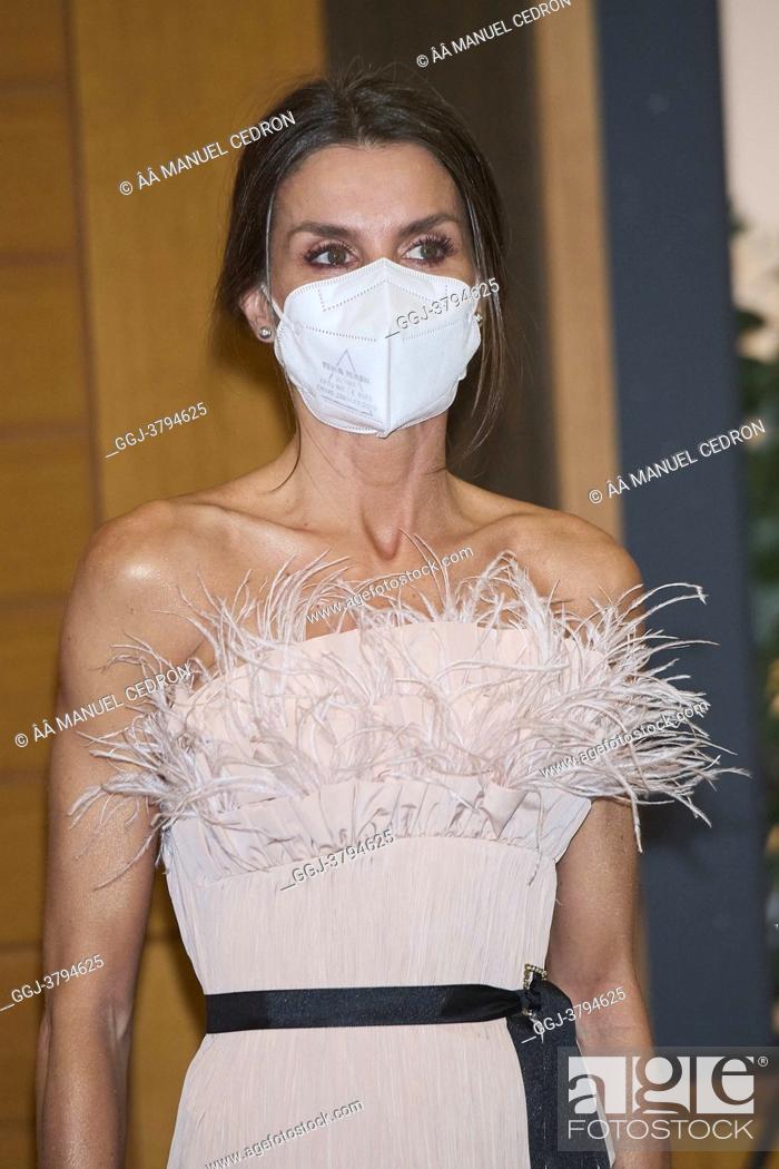 Stock Photo: Queen Letizia of Spain attend Official Dinner hosted by the Co-Princes of Andorra during 2 day State visit to Principality of Andorra at Andorra Park Hotel on.