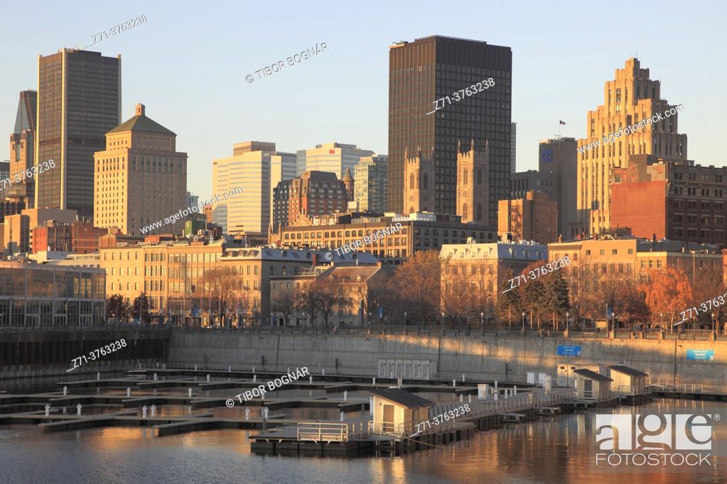 Stock Photo: Canada, Quebec, Montreal, Old Port, Vieux Port, skyline, .
