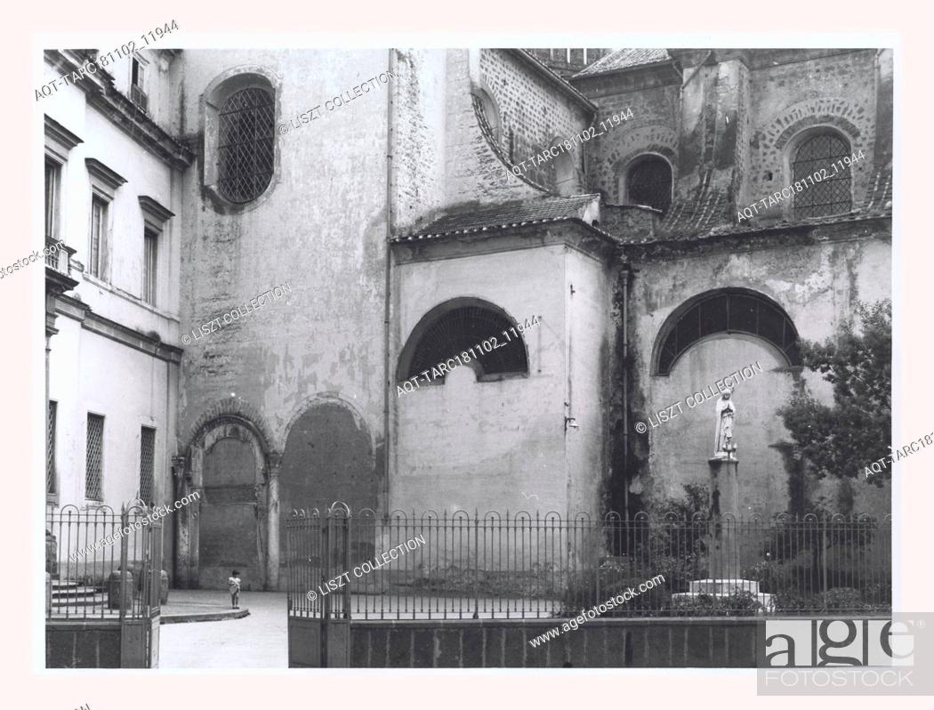 Stock Photo: Campania Caserta Aversa S. Paolo, Cathedral, this is my Italy, the italian country of visual history, Medieval Work on cathedral begun in 1053 under conte.